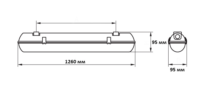 ЛСП светодиодный светильник А-СС-П-8-S-30 Полярис 8-30 премиум