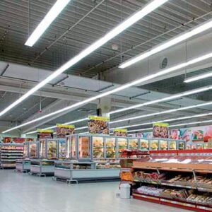 Светодиодные светильники для торгового зала магазина продуктов